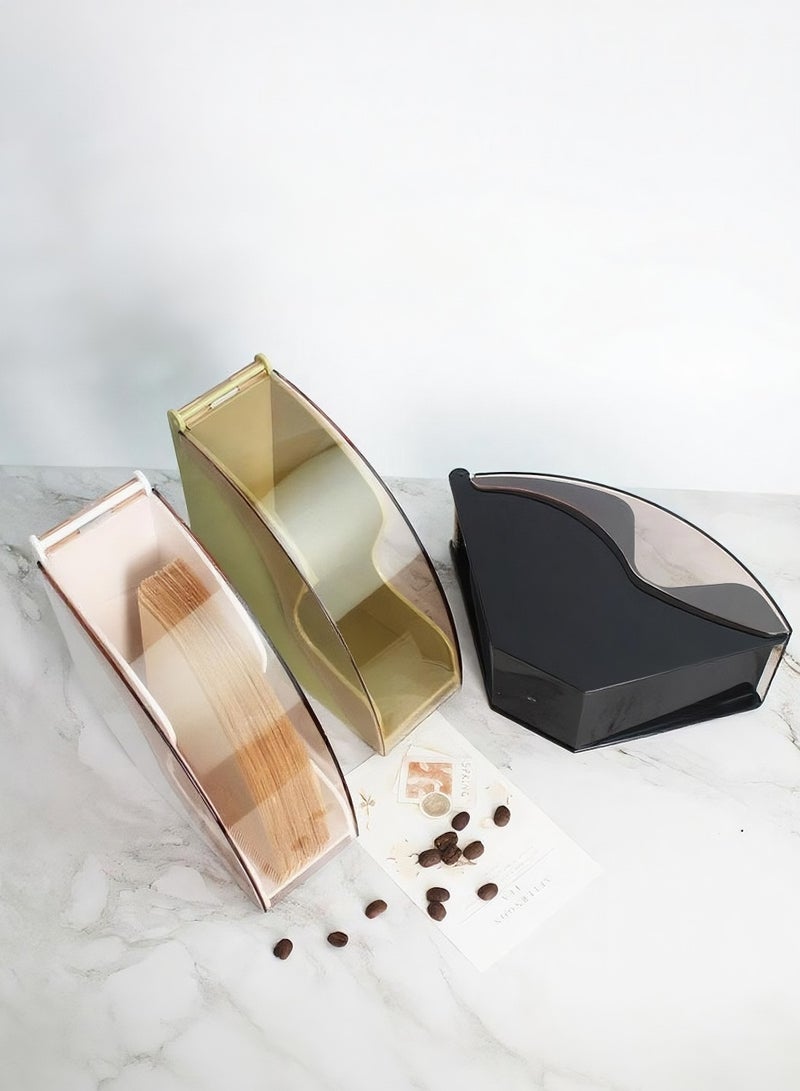 Black filter Paper Vertical Storage Box with 50pcs Coffee Filter Paper (Random Color) V01 Household Filter Paper Box Hotel B&B napkin storage rack paper towel holder - Image 4