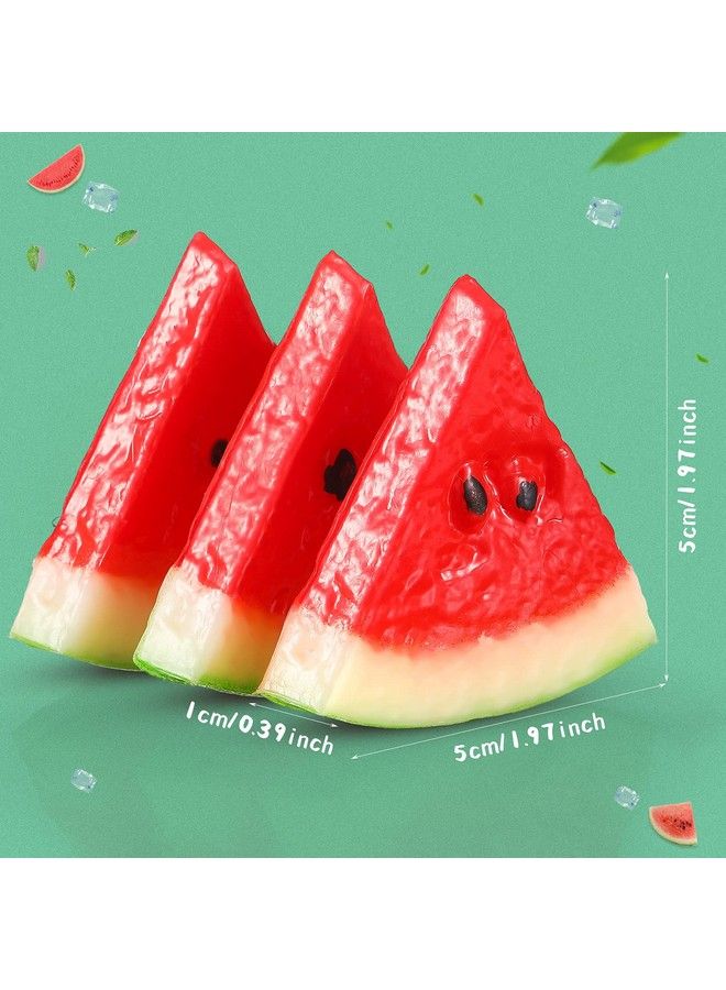 Mtlee 18 Pieces Fake Watermelon Slices Mini Fake Watermelon Decor Artificial Watermelon Realistic Simulation Artificial Fruit Decoration Watermelon Decor For Home Kitchen Party Decor Photography Prop - Image 3