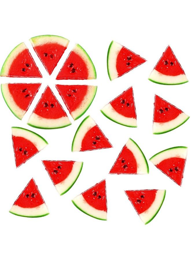 Mtlee 18 Pieces Fake Watermelon Slices Mini Fake Watermelon Decor Artificial Watermelon Realistic Simulation Artificial Fruit Decoration Watermelon Decor For Home Kitchen Party Decor Photography Prop - Image 1
