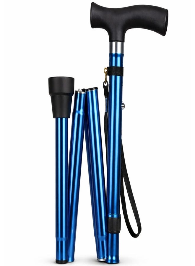 MCP Jindal Premium Imported Foldable Walking Stick for Men, Walking Stick for Women Old Age (Blue) - Image 1