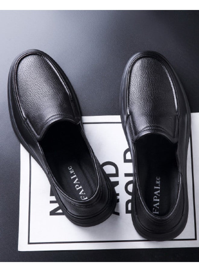 Fapai New Style Slip-on Casual Leather Shoes Breathable Lightweight Loafers Driving Shoes Men - Image 1