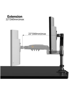 NB NORTH BAYOU NB H100 Monitor Desk Mount Stand Full Motion Swivel Monitor Arm Gas Spring for 17''- 30'' Computer Monitor from 2kg to 9kg  - Image 4