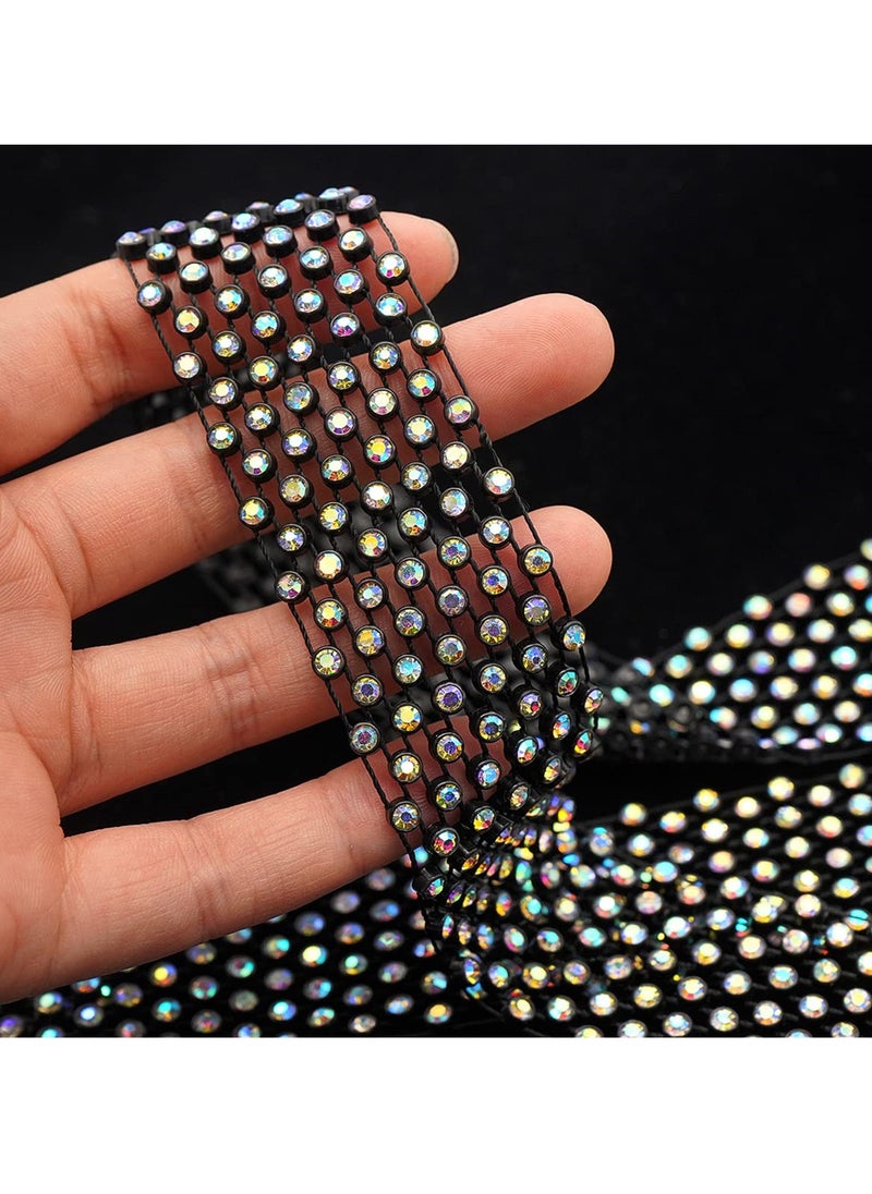 SYOSI - Rhinestone Neck Tie, Glittering Sparkle Long Thin Women's Scarf Necktie, Neckerchief Collar Decor - Image 1