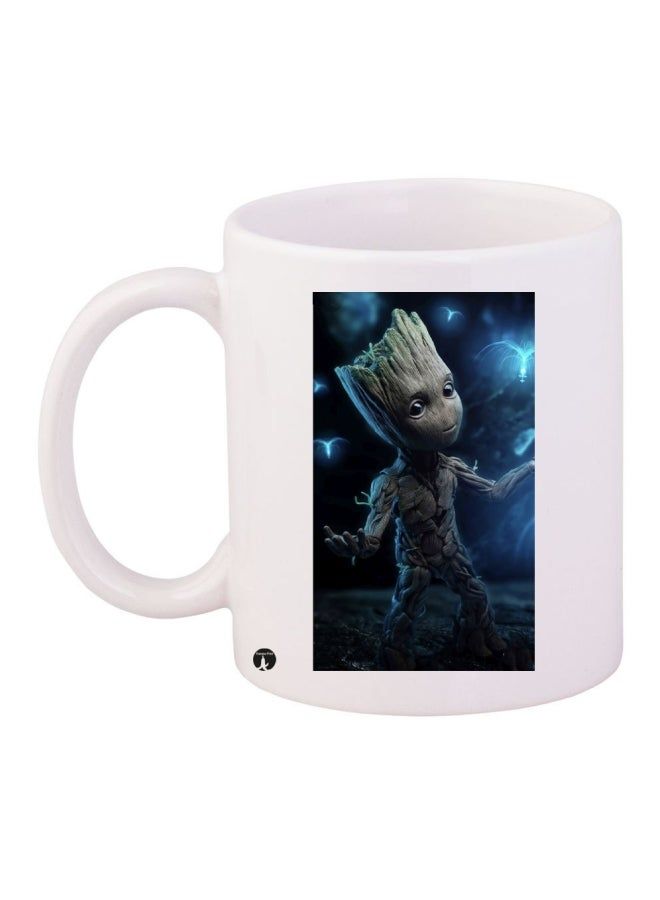 RKN Printed Ceramic Coffee Mug White/Blue - Image 1