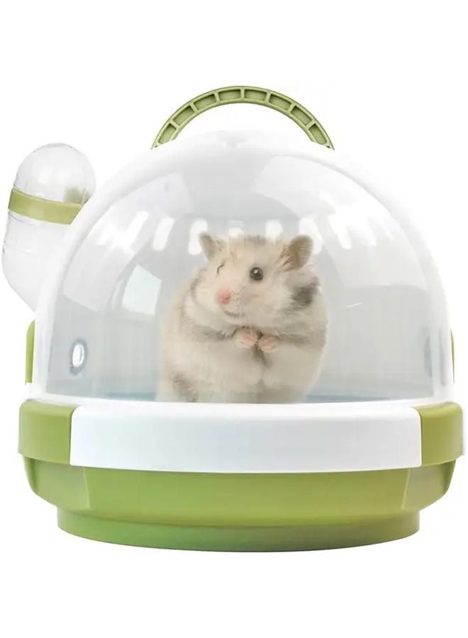 Pink Portable Hamster Carrier Cage With Water Bottle For Small Animals Travel - Image 2
