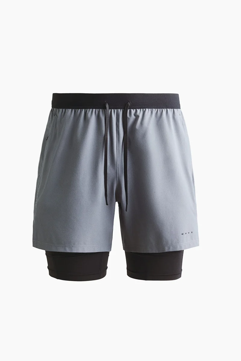 H&M  Double-layered sports shorts with DryMove™ for Men | Best Price UAE