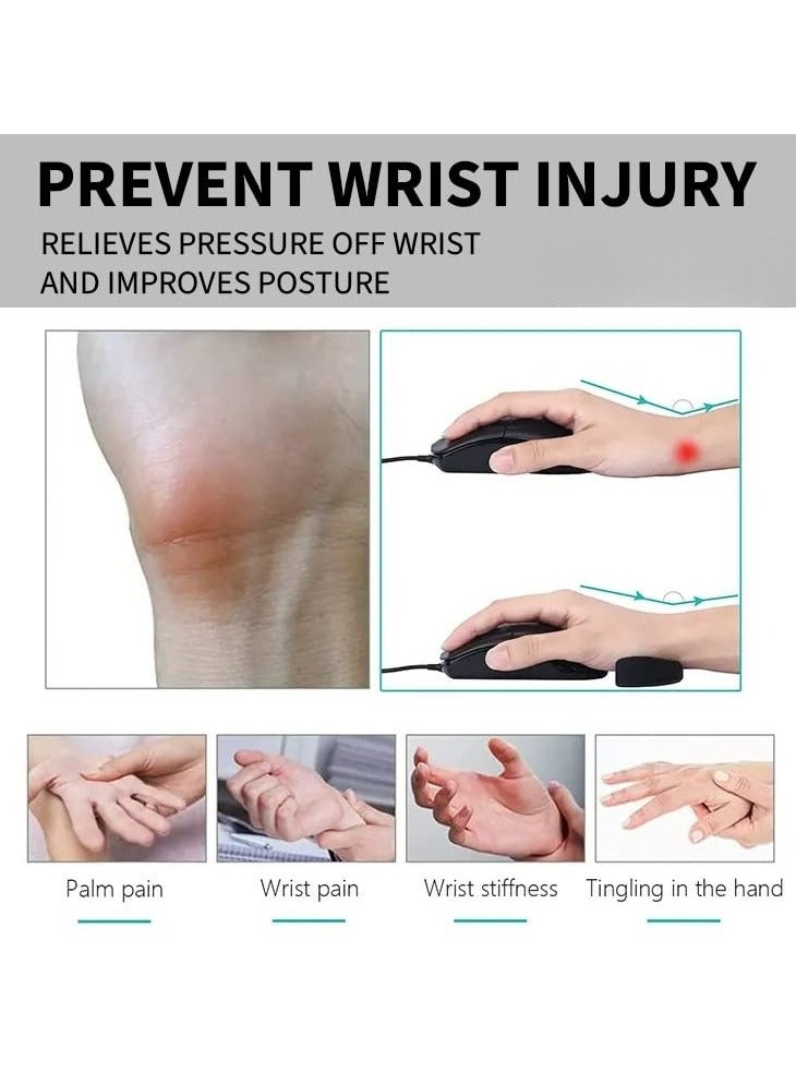 Chabeia For Right Hand,Mouse Palm Pad, Tenosynovitis relief,Ergonomic Mouse Wrist Rest, Gliding Wrist Pad Moves Mouse Gamer Streamer Content Creator,Ergonomic Wrist Rest for Mouse,Sliding Palm Wrist Support Pad, Carpal Tunnel and Pain Relief, Desk Accessories for Office Work, Gaming, Coding,Black  - Image 5