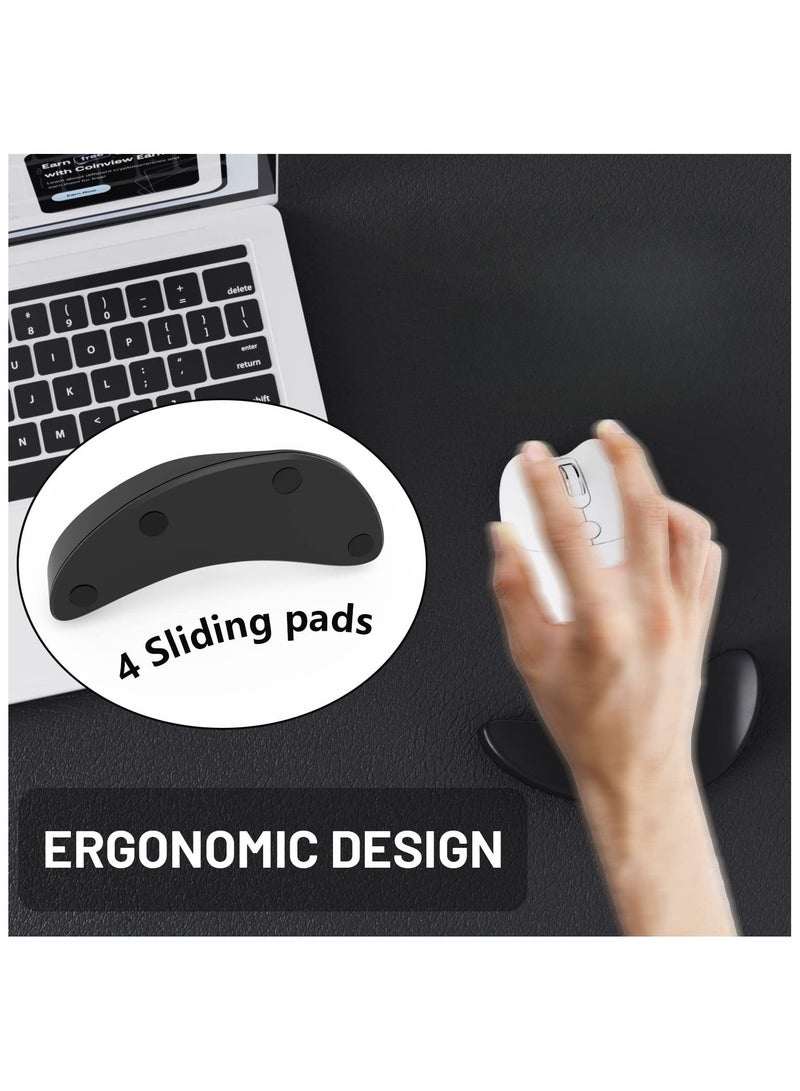 Chabeia For Right Hand,Mouse Palm Pad, Tenosynovitis relief,Ergonomic Mouse Wrist Rest, Gliding Wrist Pad Moves Mouse Gamer Streamer Content Creator,Ergonomic Wrist Rest for Mouse,Sliding Palm Wrist Support Pad, Carpal Tunnel and Pain Relief, Desk Accessories for Office Work, Gaming, Coding,Black  - Image 3