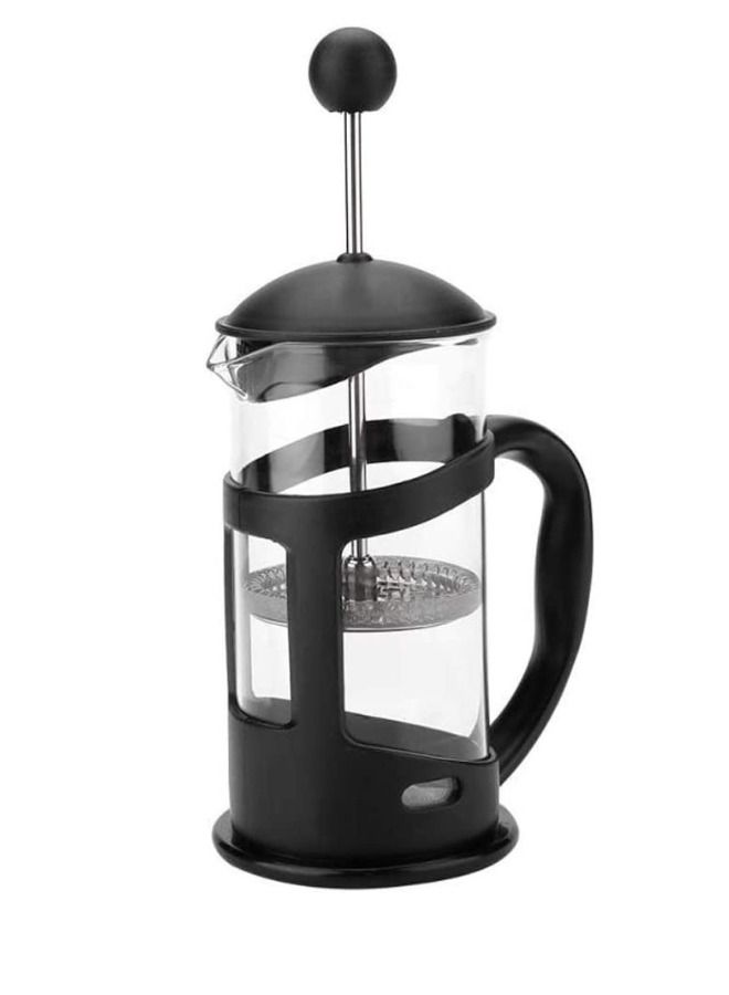 French Press Coffee Maker Black/Clear 600ml
