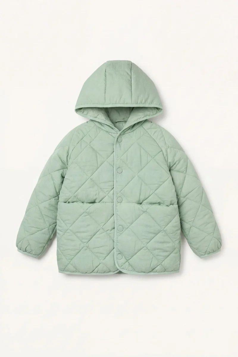 ديفاكتو Baby Girl Hooded Puffer Jacket