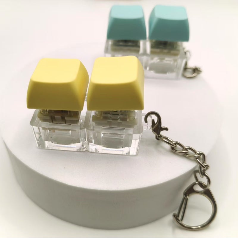 Electronic Wooden Fish Luminous Keyboard Keys Tiktok Same Style Stress-Relief Creative Wooden Fish Keys Internet Celebrity Keychain Pendant Cap - Image 5