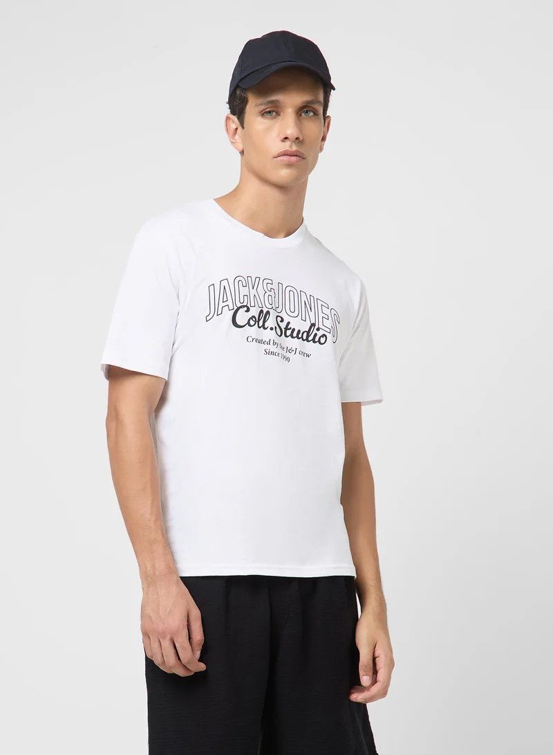 JACK & JONES Jjmakoto Graphic Crew Neck T-shirt