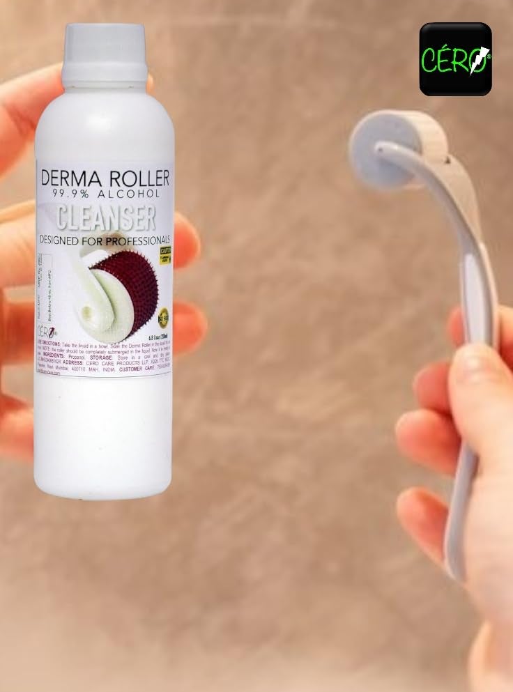 CERO ® Derma Roller Decontaminant Cleanser 99.9% Alcohol (200ml) – Derma Roller Cleaner Alcohol For Safe & Hygienic Derma Rolling, Eliminates Bacteria, Ensures Skin Safety & Protection - Image 5
