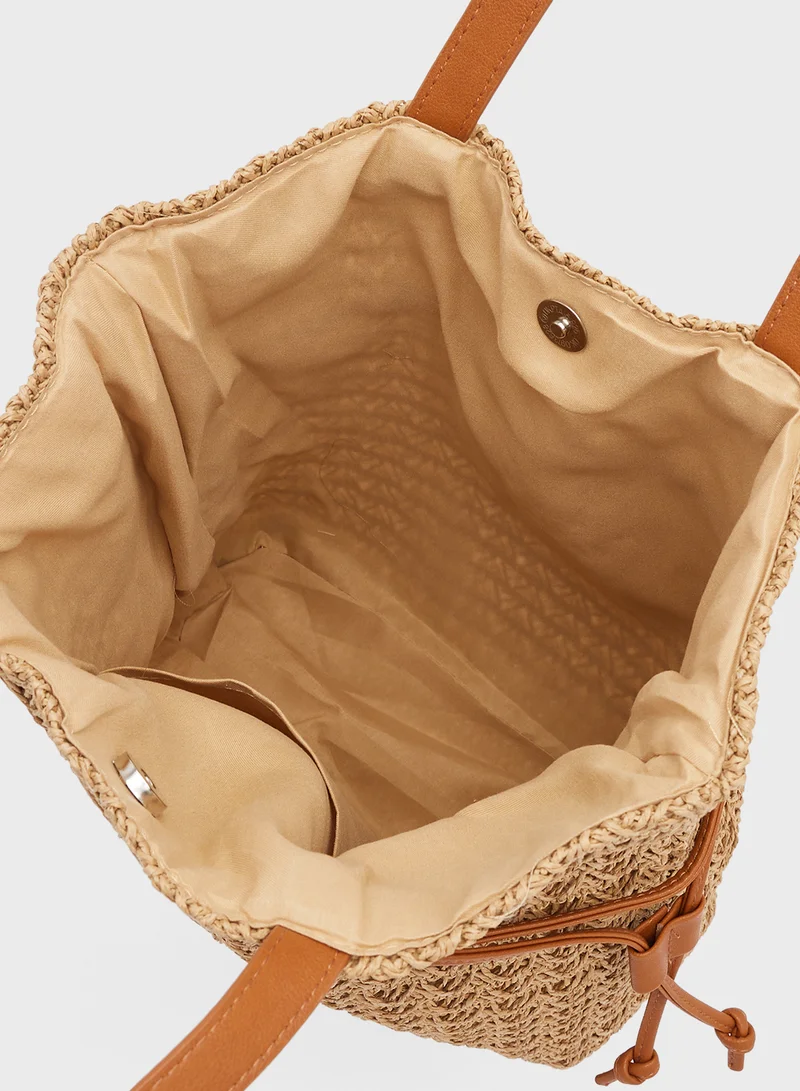 Ginger Raffia Woven Bag
