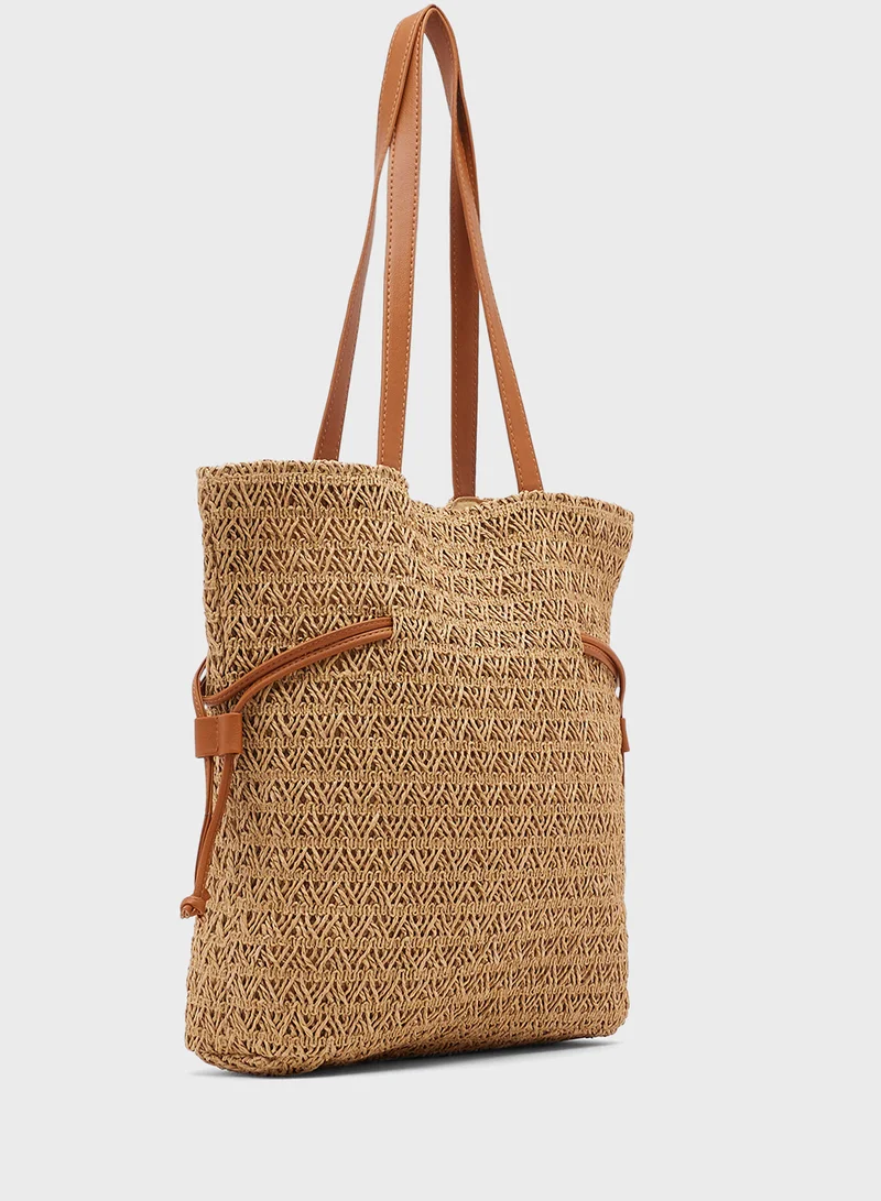 Ginger Raffia Woven Bag