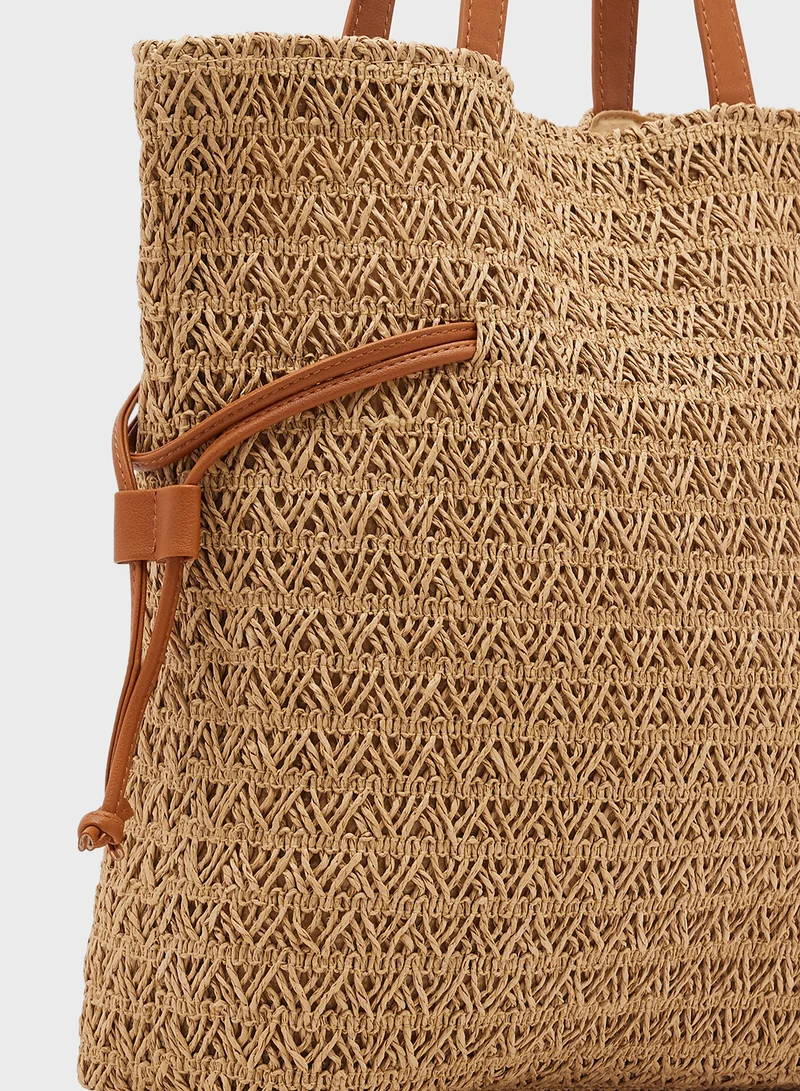 Ginger Raffia Woven Bag