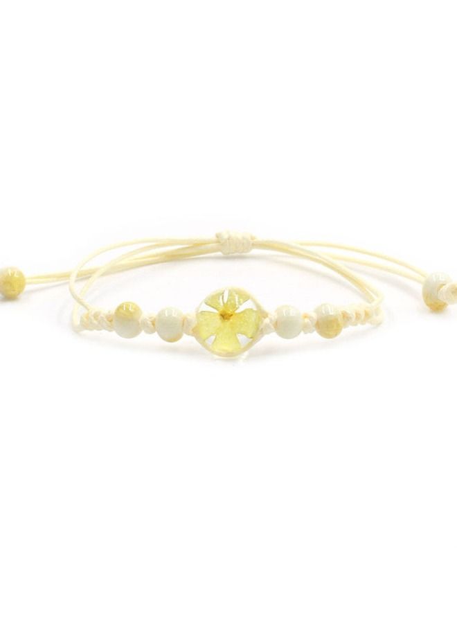 5esha Casual Women Handmade Real Dry Flower Bracelet  - Image 1