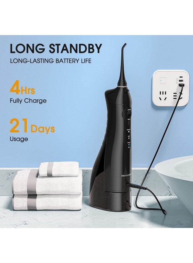 Hangsun Water Flossers for Teeth Cordless Portable Dental Oral Irrigator HOC760 300ML Rechargeable IPX7 Waterproof Water Teeth Cleaner Picks for Home Travel with 8 Jet Tips - Image 4