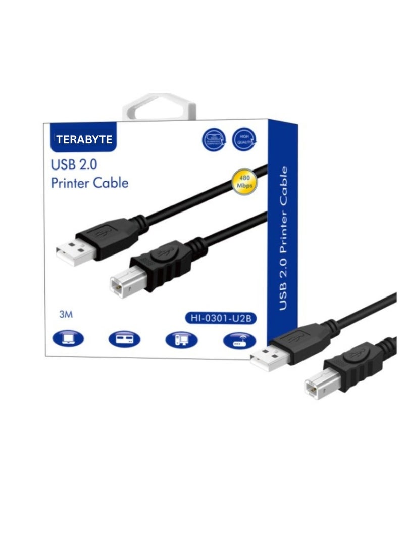 Terabyte USB 2.0 A-B PRINTER CABLE-3M - Image 1