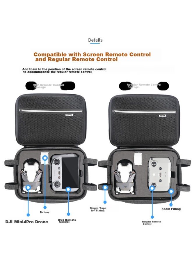 Odd Leaves Qiyehard Shell Storage Bag Suitable For Dji Mini 4 Pro Drone, Mini 4 Pro Shoulder Bag, Storage Box, Anti-pressure And Anti-drop Bag, Mini 4 Pro Handbag - Image 2