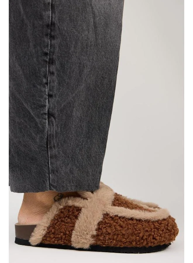 Manijero  Pelini Women's Teddy Flat Slipper Coffee. for Women | Best Price UAE