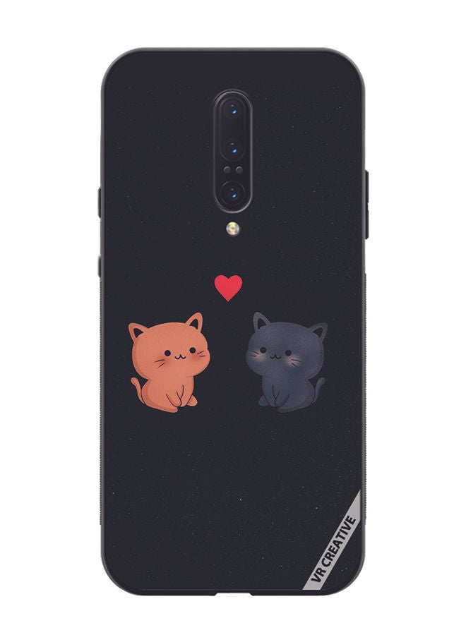 VR CREATIVE Protective Case Cover For OnePlus 7 Pro Cats Design Multicolour - Image 1
