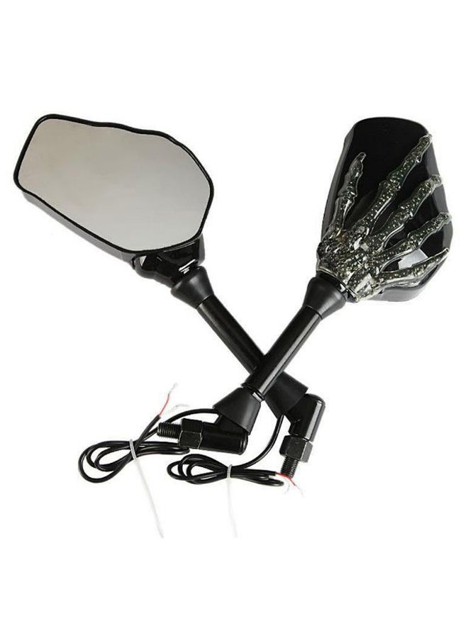 Loquat 2-Piece Universal Motorcycle LED Light Side Mirror Set - Image 1