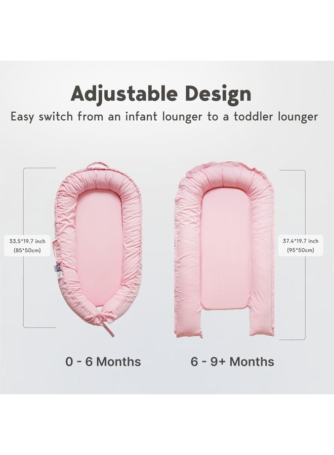 مهد اطفال, مفرش مواليد, سرير أطفال رضع، سرير سفر للأطفال، سرير استرخاء للأطفال، سرير داخلي ناعم ومسامي، يلتف بزاوية 360 درجة، مناسب لعمر 0-12 شهرًا، هدية مثالية للآباء الجدد، مصنوع من القطن 100%، يلتف بزاوية 360 درجة. - Image 2