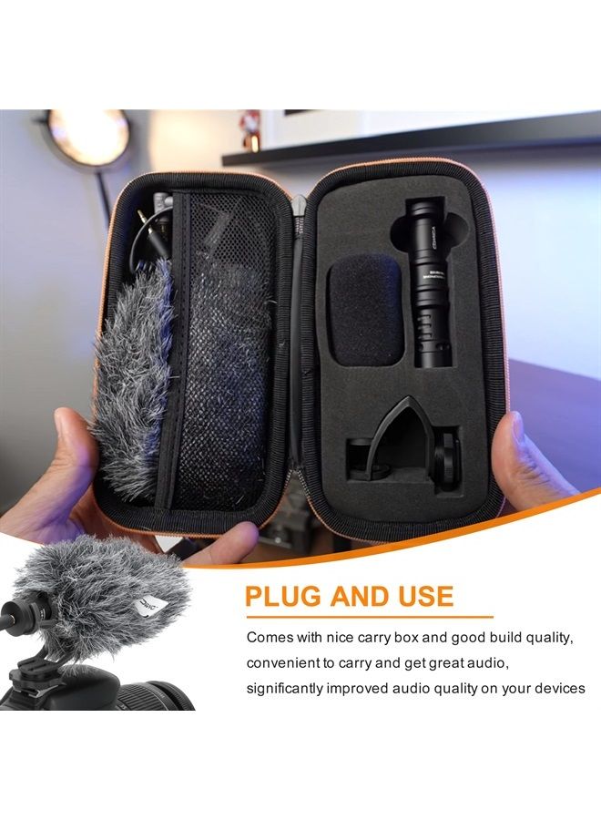 COMICA Camera Microphone,Comica CVM-VM10II Professional Video Microphone with Shock Mount, Deadcat,Compact Shotgun Mic Compatible with iPhone,DSLR Camera,Android Smartphones- Perfect for TikTok YouTube Vlog - Image 4