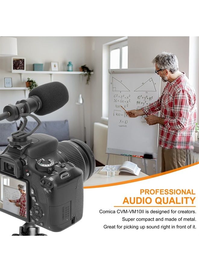 COMICA Camera Microphone,Comica CVM-VM10II Professional Video Microphone with Shock Mount, Deadcat,Compact Shotgun Mic Compatible with iPhone,DSLR Camera,Android Smartphones- Perfect for TikTok YouTube Vlog - Image 5