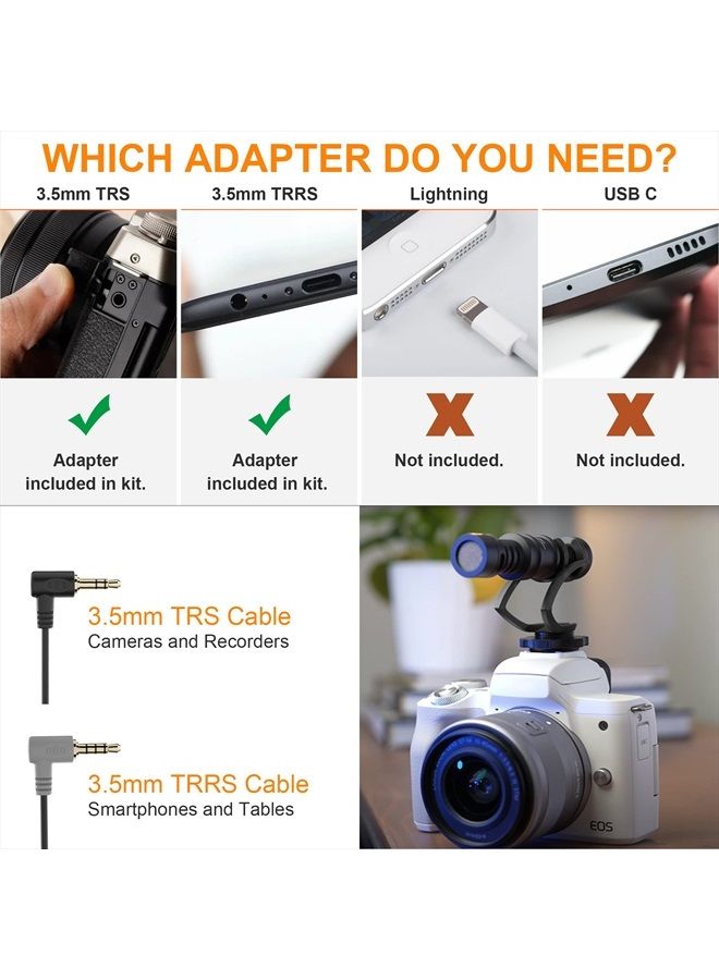 COMICA Camera Microphone,Comica CVM-VM10II Professional Video Microphone with Shock Mount, Deadcat,Compact Shotgun Mic Compatible with iPhone,DSLR Camera,Android Smartphones- Perfect for TikTok YouTube Vlog - Image 3