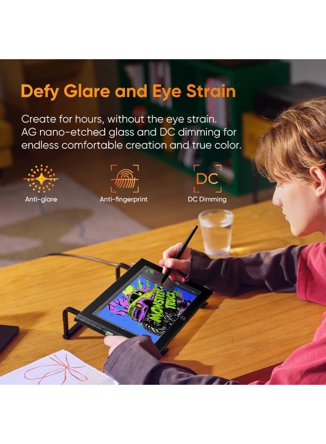 XP-PEN Artist 12 (3rd Gen) 11.9" Drawing Tablet with Screen, X4 Pen 16K Pressure, Dial Wheels + 8 Shortcut Keys, AG Etched Glass - Image 5