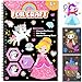 Jectivs Art Craft ActivityFoil Craft Princess DIY Fun Art KitsNo Mess Creative Foil Art Kits Set Drawing Game for KidsBirthday Gifts Crafts Supplies Travel Toys for Girls Boys Ages 4 5 6 7 8 9 Year Old - Image 3