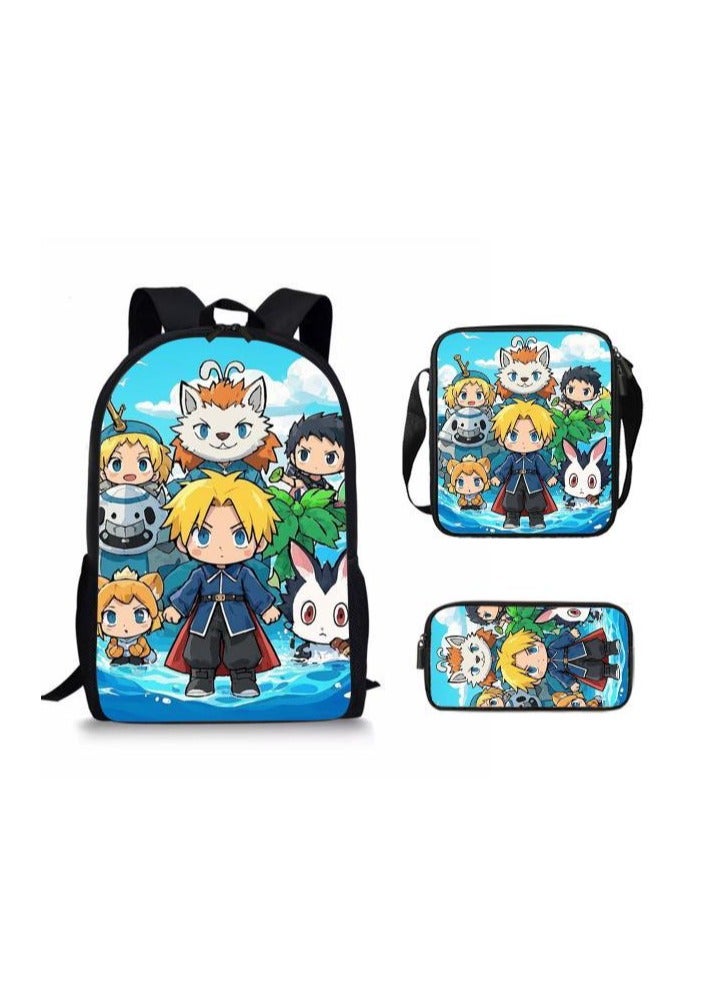 Cartoon style universal three-piece schoolbag - 641  - Image 1