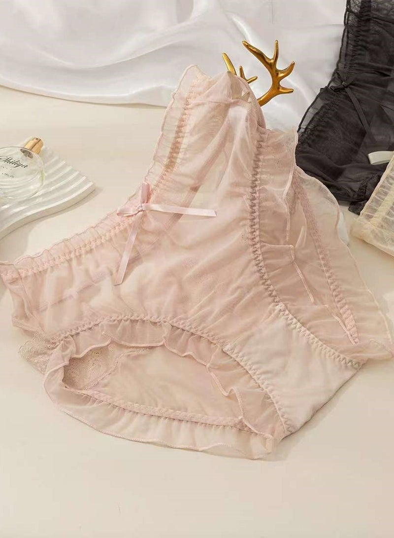 70-120kg Free size Womens Underwear Cotton Bikini Panties High Cut Lace Panty Stretch Hipster Underpants Ladies Briefs - Image 3