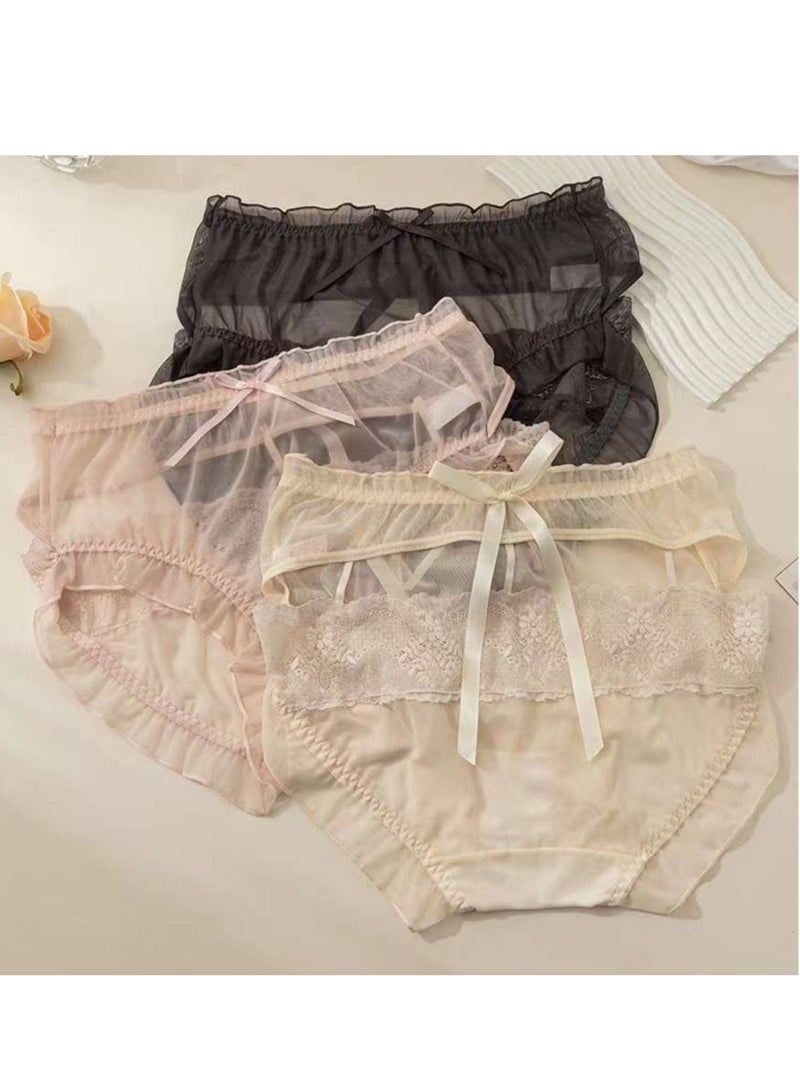 70-120kg Free size Womens Underwear Cotton Bikini Panties High Cut Lace Panty Stretch Hipster Underpants Ladies Briefs - Image 1