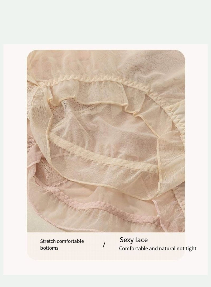 70-120kg Free size Womens Underwear Cotton Bikini Panties High Cut Lace Panty Stretch Hipster Underpants Ladies Briefs - Image 4