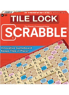 Winning Moves Tile Lock Scrabble by Winning Moves Games USA, Innovative Gameboard "Locks" Tiles In Place, for 2 to 4 Players, Ages 8 and Up  - Image 1