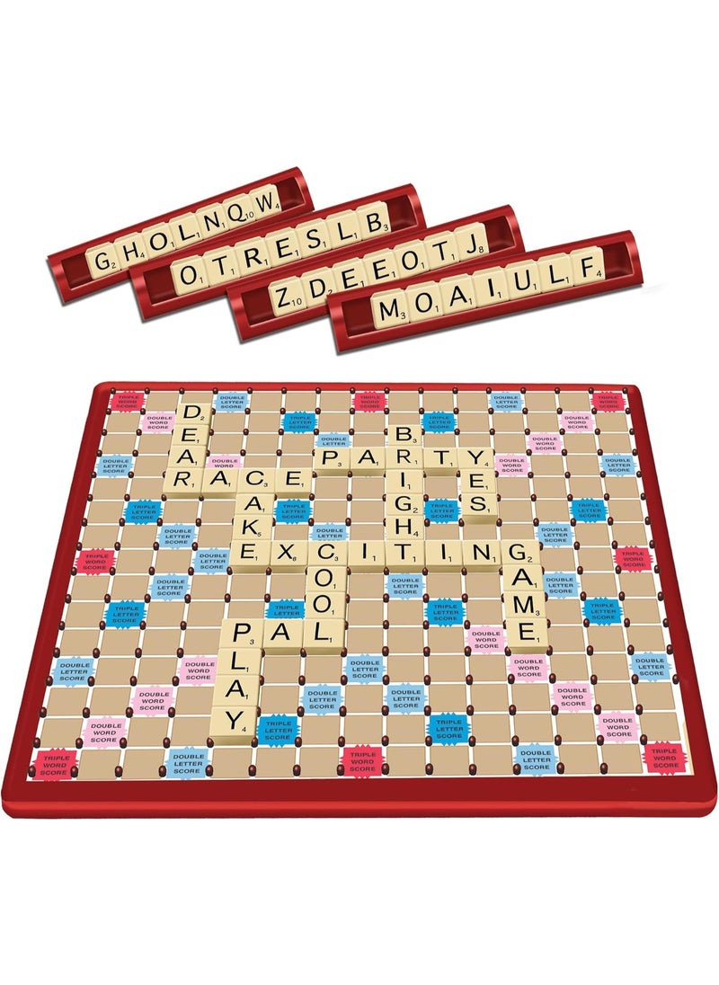 Winning Moves - Tile Lock Scrabble by Winning Moves Games USA, Innovative Gameboard "Locks" Tiles In Place, for 2 to 4 Players, Ages 8 and Up - Image 1