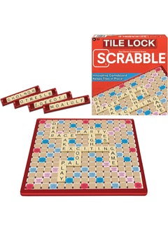 Winning Moves Tile Lock Scrabble by Winning Moves Games USA, Innovative Gameboard "Locks" Tiles In Place, for 2 to 4 Players, Ages 8 and Up  - Image 3
