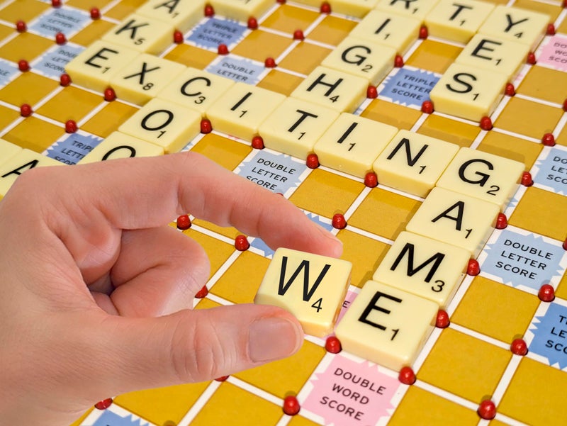 Winning Moves Tile Lock Scrabble by Winning Moves Games USA, Innovative Gameboard Locks Tiles in Place, for 2 to 4 Players, Ages 8 and Up - Image 3