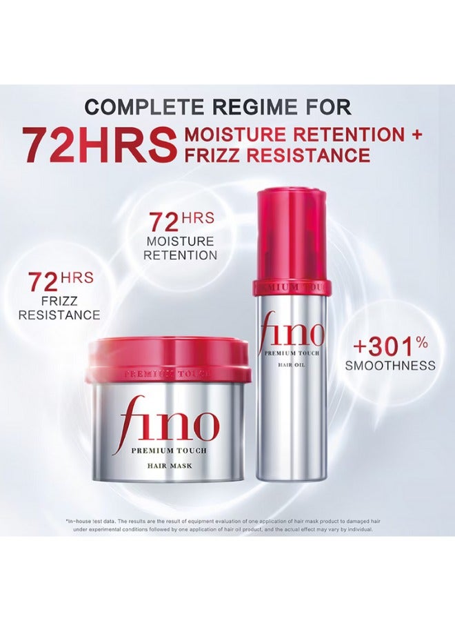 Fino Premium Touch Hair Care Set - Shampoo (550 ml), Conditioner (550 ml), Mask (230 g), and Oil (70 ml) - For Repairing Dry and Damaged Hair - Image 4