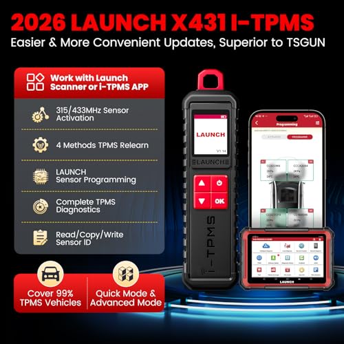 Launch 2026 New Launch X431 i-TPMS Tire Pressure Detector Tool,Relearn,Reset and Coding TPMS sensors,Work with CRP123I/X/E 3.0,CRP919E/X,X431 V/V+/PRO Elite,PRO3S+/ACE,App Based for Android,Upgrade of TSGUN - Image 2