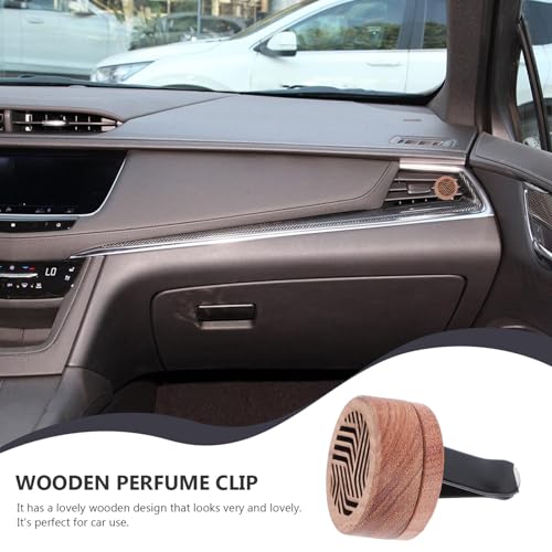 PartyKindom Car Perfume Diffuser Clip - Aromatherapy Essential Oil Vent Air Fresh, Wooden Aroma Diffuser for Car, Compact Design - Image 5