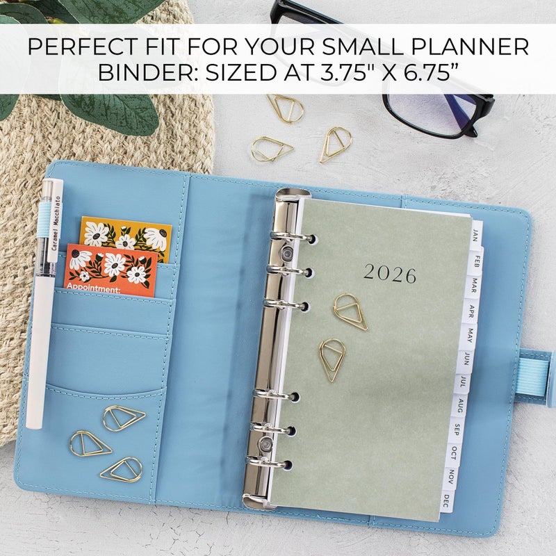 ZICOTO Beautiful 2026 Daily Planner Inserts for 6 Ring Binders - Durable Paper Refill Set 3.75" x 6.75" Personal Planner Size - Incl. Tabs & Monthly Calendar Spreads - From January 2026 - December 2026 - Image 3