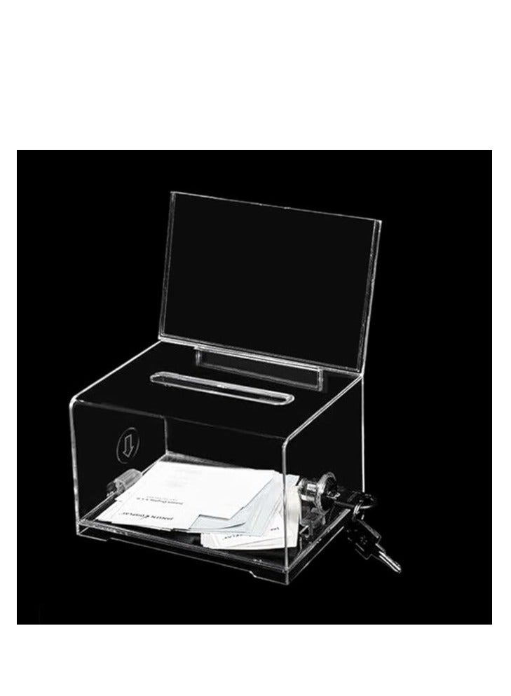 Terabyte صندوق تبرعات وأصوات مغلق من الأكريليك (6.25" × 4.5" × 4") - شفاف - Image 5