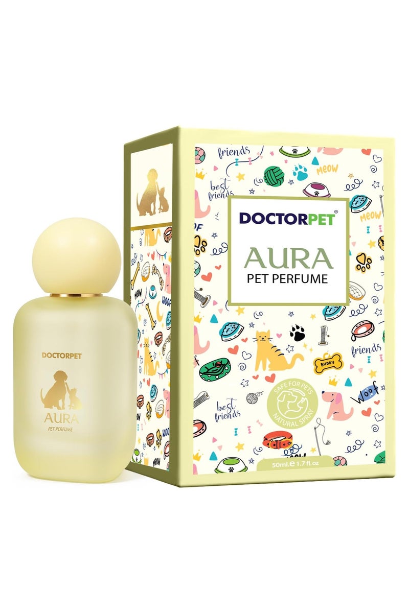 DOCTERPET Doctor Pet Aura Pet Perfume - 50ml - Soft Fresh Scent for Pets - Crisp, Clean & Elegant Fragrance Mist for Pets - Image 1