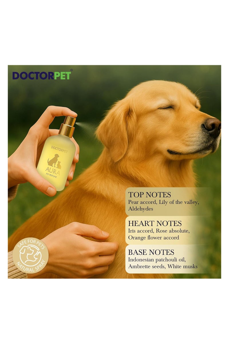 DOCTERPET Doctor Pet Aura Pet Perfume - 50ml - Soft Fresh Scent for Pets - Crisp, Clean & Elegant Fragrance Mist for Pets - Image 3