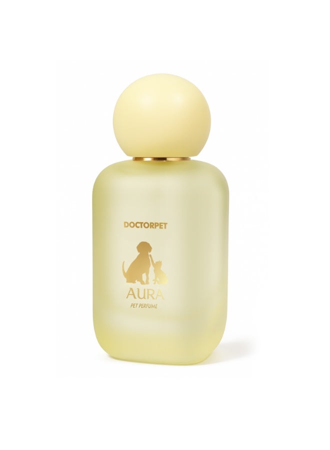 DOCTERPET عطر دكتور بيت أورا للحيوانات الأليفة - 50 مل - رائحة ناعمة ومنعشة للحيوانات الأليفة - رذاذ عطر نظيف وأنيق للحيوانات الأليفة - Image 2