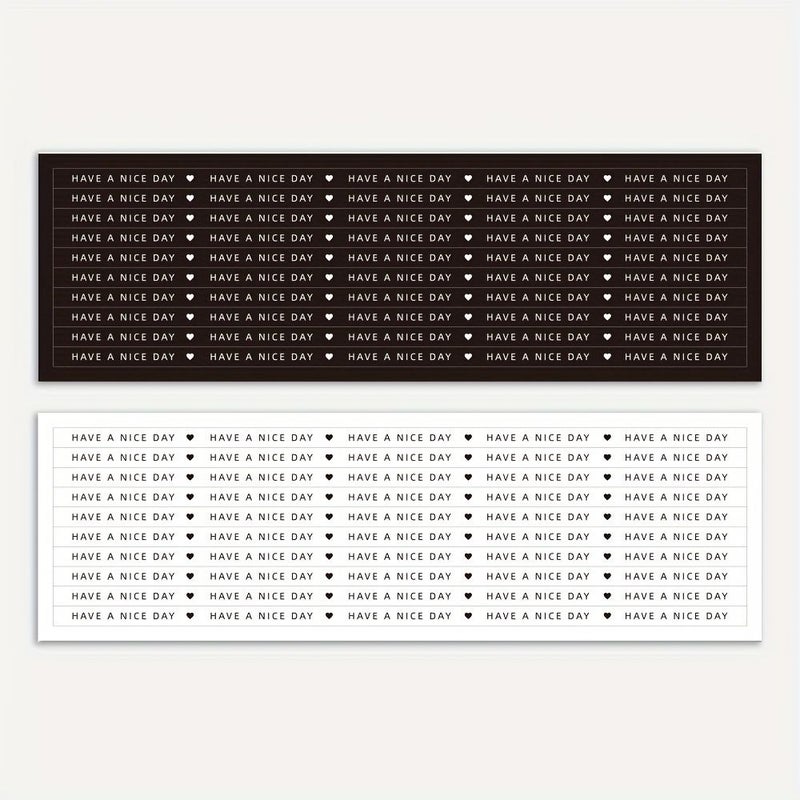 100 قطعة من ملصقات H-410 اللاصقة المزخرفة الطويلة سهلة الاستخدام لإغلاق صناديق الكعك والحلويات المخبوزة - Image 3